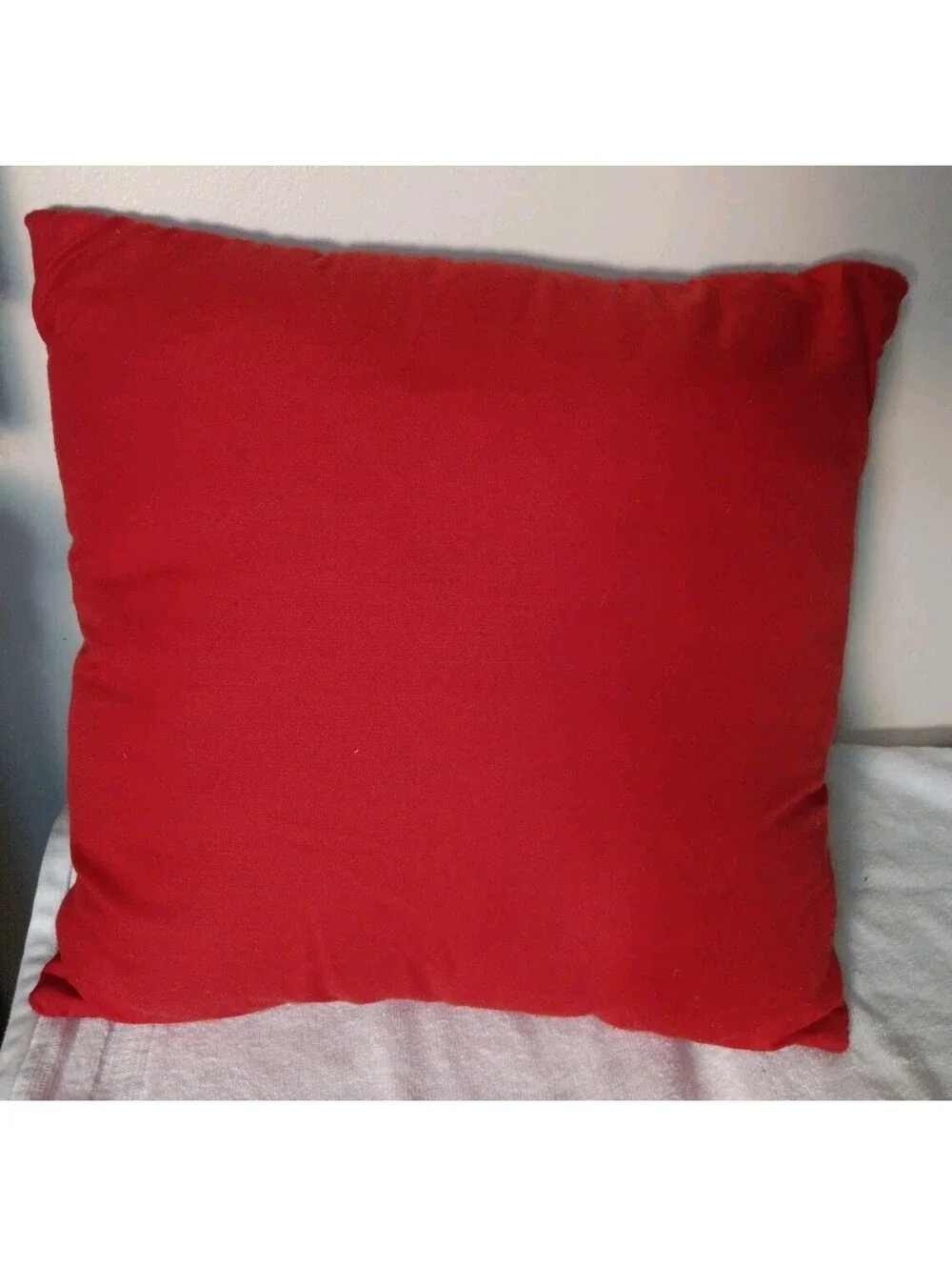 Vintage Christmas Tapestry Throw Pillow Love Hope Joy Peace Holiday Red Cream
